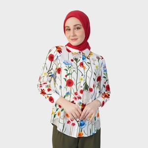 HIKMAT B4472 - Floral Whimsy Blouse