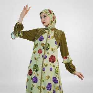 HIKMAT A1427 - Jasida Rose Abaya
