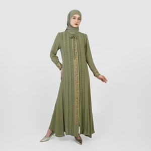 HIKMAT A9629 - Frill Grace Abaya