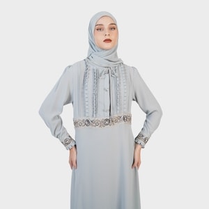 HIKMAT D9625 - Frill Luxe Dress