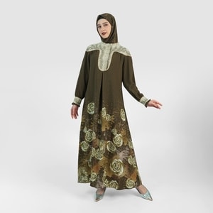 HIKMAT A3821 - Nebris Sylverose Abaya