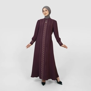 HIKMAT A202552 - Embossa Flow Abaya