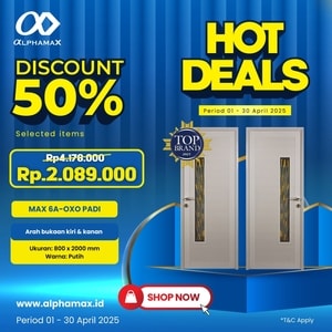 Max 6A-OXO Padi Pintu Rumah Pintu Kamar Pintu Aluminium Full Panel ...