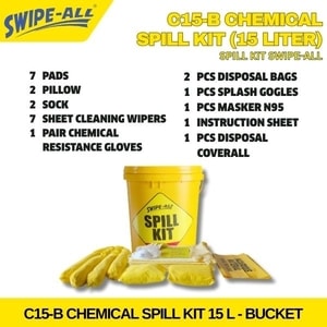 Chemical Spill Kit 15 Liter Bucket