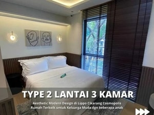 Rumah Baru Lippo Cikarang  Tipe X2 3 Kamar Tidur 2 Kamar Mandi