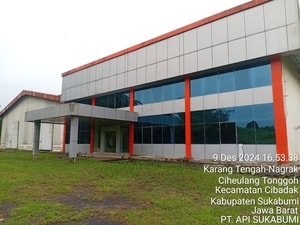 Dijual Pabrik di Nagrak Cibadak Sukabumi Jawa Barat Luas 1,1Ha Eks Pabrik Injeksi