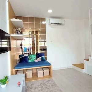 Tampak depan unit tipe 3648 cluster rotterdam jababeka cikarang bekasi