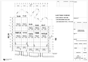 Site plan gudang industri Deltasilicon luas 7477 m2