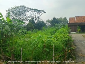 Lebar muka depan kavling 10 meter di Sukamahi Deltamas