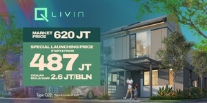 Rumah XQ Livin Tipe Q22 Lippo Cikarang | 2 Lantai 2 Kamar Tidur 2 Kamar Mandi