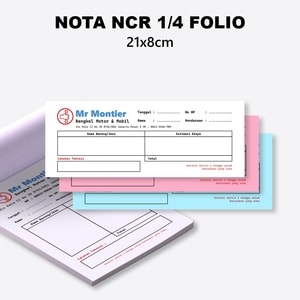 nota ncr 1/8 folio landscape