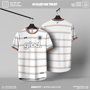 jersey futsal sepakbola custom printing GLOD warna putih