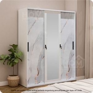 Lemari besi sliding 3 Pintu