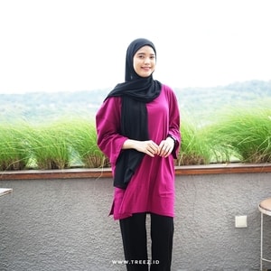 Kaos Gamis Polos Sophia Premium by Treez - Magenta