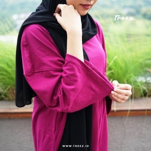 Kaos Gamis Polos Sophia Premium by Treez - Magenta
