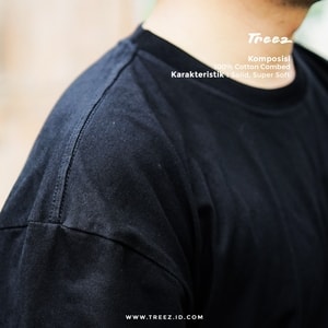 Kaos Polos Oversize Premium by Treez - Hitam