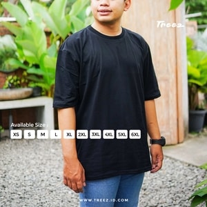 Kaos Polos Oversize Premium by Treez - Hitam