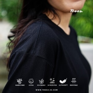 Kaos Polos Cotton Bamboo Premium by Treez - Hitam