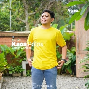 Kaos Polos Combed Premium by Treez - Kuning Kenari
