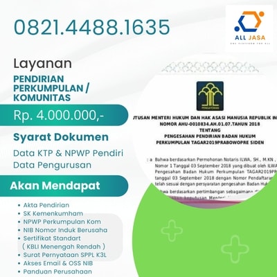 jasa bikin Komunitas, jasa daftar Komunitas, jasa urus Komunitas, jasa legalitas Komunitas, jasa pendirian Komunitas, jasa pembuatan Komunitas, jasa perubahan Komunitas, jasa pengurusan perubahan Komunitas, jasa Perkumpulan, jasa bikin Perkumpulan, jasa daftar Perkumpulan, jasa urus Perkumpulan, jasa legalitas Perkumpulan, jasa pendirian Perkumpulan, jasa pembuatan Perkumpulan, jasa perubahan Perkumpulan, jasa pengurusan perubahan Perkumpulan, jasa Kelompok, jasa legalitas Kelompok, jasa Organisasi, jasa legalitas Organisasi, jasa pendaftaran organisasi, jasa badan hukum Perkumpulan, jasa badan hukum Komunitas, jasa NIB Perkumpulan, jasa NIB Komunitas, jasa OSS Perkumpulan, jasa OSS Komunitas, jasa izin Komunitas, jasa izin Perkumpulan, bikin Komunitas murah, daftar Perkumpulan cepat, urus Organisasi terpercaya, pendirian Komunitas legal, perubahan Perkumpulan legal, legalitas Organisasi ALL LEGAL, biaya pendirian Perkumpulan, biaya perubahan Komunitas, syarat bikin Organisasi, syarat perubahan Perkumpulan, manfaat legalitas Komunitas, Akta Pendirian Perkumpulan, SK Kemenkumham Organisasi, NPWP Komunitas, NIB Perkumpulan, Sertifikat Standar Komunitas, OSS Organisasi, SPPL K3L Komunitas, Panduan Organisasi legal, PT All Jaringan Solusi Komunitas, All Jasa legalitas Perkumpulan, Biaya legalitas Organisasi, Syarat legalitas Komunitas, Manfaat punya Perkumpulan legal, Jasa perizinan Organisasi, Pendaftaran Komunitas online, Urus SK Kemenkumham Perkumpulan, Legalitas Kelompok di Jawa, Organisasi legal di Jawa, Jasa bikin Komunitas Surabaya, Jasa pendirian Perkumpulan Malang, Legalitas Organisasi Bandung, Daftar Komunitas Semarang, Urus SK Kemenkumham Perkumpulan Yogyakarta, Jasa perubahan Komunitas Kediri, Biaya pendirian Perkumpulan Gresik, Syarat bikin Organisasi Sidoarjo, Manfaat legalitas Kelompok Mojokerto, Jasa legalitas Komunitas Pasuruan, Bikin Perkumpulan Probolinggo, Daftar Organisasi Jember, Pendirian Komunitas Banyuwangi, Legalitas Perkumpulan Lumajang, Izin Organisasi Situbondo, Urus NIB Komunitas Bondowoso, Perubahan Perkumpulan Nganjuk, Pengurusan perubahan Organisasi Lamongan, Jasa bikin Komunitas Tuban, Jasa pendirian Perkumpulan Bojonegoro, Legalitas Organisasi Madiun, Daftar Komunitas Ngawi, Urus SK Kemenkumham Perkumpulan Ponorogo, Jasa perubahan Komunitas Pacitan, Biaya pendirian Perkumpulan Trenggalek, Syarat bikin Organisasi Blitar, Manfaat legalitas Kelompok Tulungagung, Jasa legalitas Komunitas Magetan, Bikin Perkumpulan Sumenep, Daftar Organisasi Pamekasan, Pendirian Komunitas Sampang, Legalitas Perkumpulan Bangkalan, Izin Organisasi Batu, Urus NIB Komunitas Semarang, Perubahan Perkumpulan Solo, Pengurusan perubahan Organisasi Magelang, Jasa bikin Komunitas Salatiga, Jasa pendirian Perkumpulan Purwokerto, Legalitas Organisasi Cilacap, Daftar Komunitas Tegal, Urus SK Kemenkumham Perkumpulan Pekalongan, Jasa perubahan Komunitas Kendal, Biaya pendirian Perkumpulan Batang, Syarat bikin Organisasi Pemalang, Manfaat legalitas Kelompok Brebes, Jasa legalitas Komunitas Kudus, Bikin Perkumpulan Jepara, Daftar Organisasi Demak, Pendirian Komunitas Grobogan, Legalitas Perkumpulan Blora, Izin Organisasi Rembang, Urus NIB Komunitas Pati, Perubahan Perkumpulan Boyolali, Pengurusan perubahan Organisasi Klaten, Jasa bikin Komunitas Sukoharjo, Jasa pendirian Perkumpulan Karanganyar, Legalitas Organisasi Sragen, Daftar Komunitas Wonogiri, Urus SK Kemenkumham Perkumpulan Purbalingga, Jasa perubahan Komunitas Banjarnegara, Biaya pendirian Perkumpulan Kebumen, Syarat bikin Organisasi Purworejo, Manfaat legalitas Kelompok Temanggung, Jasa legalitas Komunitas Wonosobo, Bikin Perkumpulan Yogyakarta, Daftar Organisasi Sleman, Pendirian Komunitas Bantul, Legalitas Perkumpulan Kulon Progo, Izin Organisasi Gunung Kidul, Urus NIB Komunitas Jakarta, Perubahan Perkumpulan Tangerang, Pengurusan perubahan Organisasi Bekasi, Jasa bikin Komunitas Depok, Jasa pendirian Perkumpulan Bogor, Legalitas Organisasi Serang, Daftar Komunitas Cilegon, Urus SK Kemenkumham Perkumpulan Tangerang Selatan, Jasa perubahan Komunitas Pandeglang, Biaya pendirian Perkumpulan Lebak, Syarat bikin Organisasi Bandung, Manfaat legalitas Kelompok Cimahi, Jasa legalitas Komunitas Tasikmalaya, Bikin Perkumpulan Cirebon, Daftar Organisasi Sukabumi, Pendirian Komunitas Karawang, Legalitas Perkumpulan Purwakarta, Izin Organisasi Subang, Urus NIB Komunitas Indramayu, Perubahan Perkumpulan Ciamis, Pengurusan perubahan Organisasi Garut, Jasa bikin Komunitas Sumedang, Jasa pendirian Perkumpulan Majalengka, Legalitas Organisasi Kuningan, Daftar Komunitas Banjar, Urus SK Kemenkumham Perkumpulan Cianjur, Jasa perubahan Komunitas Bandung Barat, Biaya pendirian Perkumpulan Kabupaten Malang, Syarat bikin Organisasi Kota Surabaya, Manfaat legalitas Kelompok Kabupaten Bandung, Jasa legalitas Komunitas Kabupaten Semarang, Bikin Perkumpulan Kabupaten Sleman, Daftar Organisasi Kabupaten Gresik, Pendirian Komunitas Kabupaten Sidoarjo, Legalitas Perkumpulan Kabupaten Mojokerto, Izin Organisasi Kabupaten Pasuruan, Urus NIB Komunitas Kabupaten Probolinggo, Perubahan Perkumpulan Kabupaten Jember, Pengurusan perubahan Organisasi Kabupaten Banyuwangi, Jasa bikin Komunitas seluruh Jawa, Jasa daftar Perkumpulan seluruh Jawa, Legalitas Organisasi seluruh Jawa, Izin Komunitas seluruh Jawa, Pendaftaran Perkumpulan seluruh Jawa, Urus SK Kemenkumham Organisasi seluruh Jawa, Jasa perubahan Komunitas seluruh Jawa, Pengurusan perubahan Perkumpulan seluruh Jawa, Biaya pendirian Perkumpulan seluruh Jawa, Syarat bikin Organisasi seluruh Jawa, Manfaat legalitas Komunitas seluruh Jawa, PT All Jaringan Solusi Komunitas Perkumpulan Organisasi, All Jasa legalitas Komunitas, Biaya pendirian Perkumpulan 4jt, Paket legalitas Organisasi, Akta Pendirian Perkumpulan, SK Kemenkumham Komunitas, NPWP Organisasi, NIB Perkumpulan, Sertifikat Standar Komunitas, SPPL K3L Organisasi, Akses Email OSS Komunitas, Panduan legalitas Perkumpulan, Syarat perubahan Komunitas, Syarat perubahan Perkumpulan, Jasa bikin Komunitas online, Jasa perubahan Perkumpulan online, Legalitas Organisasi online, Pendaftaran Perkumpulan Kemenkumham, Urus SK Kemenkumham online, NIB Organisasi online, OSS Komunitas online, Jasa notaris Perkumpulan, Notaris pendirian Komunitas, Biro jasa legalitas Organisasi, Konsultan legalitas Komunitas, Perkumpulan legal, Komunitas legal, Organisasi legal, Kelompok legal, Yayasan ke Perkumpulan (if applicable), Perubahan bentuk organisasi, Legalitas komunitas hobi, Legalitas komunitas motor, Legalitas komunitas sepeda, Legalitas organisasi sosial, Legalitas organisasi keagamaan, Legalitas organisasi pendidikan, Legalitas organisasi lingkungan, Izin pengumpulan dana komunitas, Pendaftaran ulang Perkumpulan, Perubahan AD ART Organisasi, Perubahan pengurus Komunitas, Biaya urus SK Kemenkumham, Syarat urus SK Kemenkumham, Proses pendirian Perkumpulan, Proses perubahan Komunitas, NIB kegiatan Perkumpulan, Sertifikat Standar kegiatan Organisasi, SPPL K3L kegiatan Komunitas, Akses OSS perizinan Organisasi, Email resmi Komunitas, Panduan pengelolaan Perkumpulan, PT All Jaringan Solusi terpercaya, All Jasa cepat, Bikin Komunitas profesional, Daftar Perkumpulan resmi, Urus Organisasi sesuai hukum, Legalitas Komunitas resmi, Izin Perkumpulan resmi, Pendaftaran Organisasi cepat jadi, Badan hukum Perkumpulan, Badan hukum Komunitas, Pengesahan badan hukum Perkumpulan, Pengesahan badan hukum Komunitas, SK Pengesahan Kemenkumham Perkumpulan, SK Pengesahan Kemenkumham Komunitas, Jasa bikin Komunitas di Surabaya, Jasa daftar Perkumpulan di Malang, Legalitas Organisasi di Bandung, Izin Komunitas di Semarang, Pendaftaran Perkumpulan di Yogyakarta, Urus SK Kemenkumham Organisasi di Kediri, Perubahan Komunitas di Gresik, Pengurusan perubahan Perkumpulan di Sidoarjo, Biaya pendirian Perkumpulan di Mojokerto, Syarat bikin Organisasi di Pasuruan, Manfaat legalitas Komunitas di Probolinggo, Jasa legalitas Perkumpulan di Jember, Bikin Organisasi di Banyuwangi, Daftar Komunitas di Lumajang, Pendirian Perkumpulan di Situbondo, Legalitas Organisasi di Bondowoso, Izin Komunitas di Nganjuk, Urus NIB Perkumpulan di Lamongan, Perubahan Komunitas di Tuban, Pengurusan perubahan Organisasi di Bojonegoro, Jasa bikin Komunitas di Madiun, Jasa pendirian Perkumpulan di Ngawi, Legalitas Organisasi di Ponorogo, Daftar Komunitas di Pacitan, Urus SK Kemenkumham Perkumpulan di Trenggaleng, Jasa perubahan Komunitas di Blitar, Biaya pendirian Perkumpulan di Tulungagung, Syarat bikin Organisasi di Magetan, Manfaat legalitas Komunitas di Sumenep, Jasa legalitas Perkumpulan di Pamekasan, Bikin Organisasi di Sampang, Daftar Komunitas di Bangkalan, Pendirian Perkumpulan di Batu, Legalitas Organisasi di Semarang Kota, Legalitas Organisasi di Semarang Kabupaten, Legalitas Organisasi di Solo, Legalitas Organisasi di Yogyakarta Kota, Legalitas Organisasi di Sleman, Legalitas Organisasi di Bantul, Legalitas Organisasi di Kulon Progo, Legalitas Organisasi di Gunung Kidul, Legalitas Organisasi di Jakarta Selatan, Legalitas Organisasi di Jakarta Timur, Legalitas Organisasi di Jakarta Pusat, Legalitas Organisasi di Jakarta Barat, Legalitas Organisasi di Jakarta Utara, Legalitas Organisasi di Tangerang, Legalitas Organisasi di Bekasi, Legalitas Organisasi di Depok, Legalitas Organisasi di Bogor, Legalitas Organisasi di Serang, Legalitas Organisasi di Cilegon, Legalitas Organisasi di Bandung Kota, Legalitas Organisasi di Bandung Kabupaten, Legalitas Organisasi di Cirebon, Legalitas Organisasi di Tasikmalaya, Legalitas Organisasi di Karawang, Legalitas Organisasi di Purwakarta, Legalitas Organisasi di Subang, Legalitas Organisasi di Indramayu, Legalitas Organisasi di Ciamis, Legalitas Organisasi di Garut, Legalitas Organisasi di Sumedang, Legalitas Organisasi di Majalengka, Legalitas Organisasi di Kuningan, Legalitas Organisasi di Banjar, Legalitas Organisasi di Cianjur