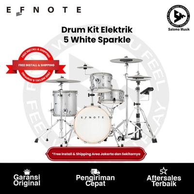 Drum Kit Elektrik Set EFNOTE 5 Standard White Sparkle with Expansion Pack 1