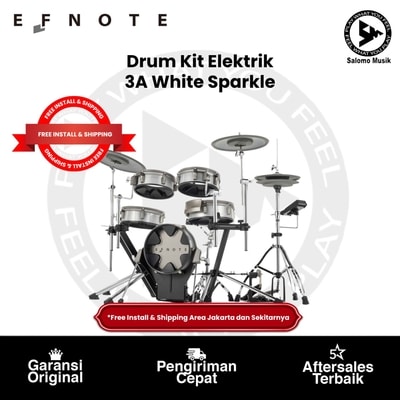 Drum Kit Elektrik Set EFNOTE 3A Standard White Sparkle