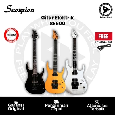 Gitar Elektrik Scorpion SE600 Varian Warna Original + Free Kabel Jack