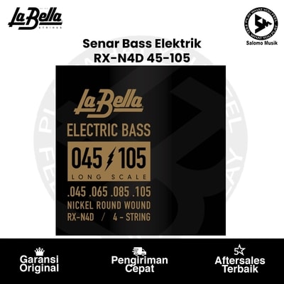 Senar Bass Elektrik La Bella RX-N4D Rx Series Nickel Plated 45-105