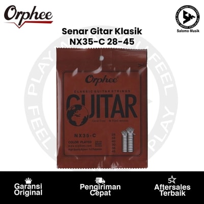 Senar Gitar Klasik Orphee NX35-C Black Nylon Hard Tension 28-45