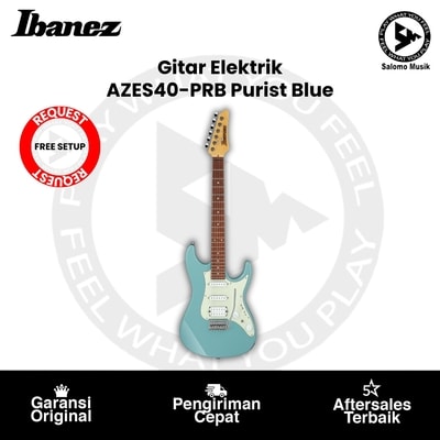 Gitar Elektrik Ibanez AZES40-PRB Purist Blue