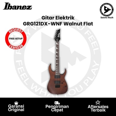 Gitar Elektrik Ibanez GRG121DX-WNF Walnut Flat