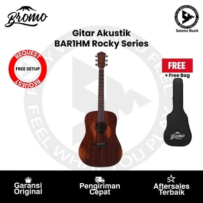 Gitar Akustik Bromo BAR1HM Rocky Series Dreadnought Guitar + Free Bag
