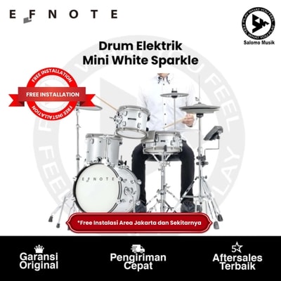 Drum Elektrik Efnote Mini White Sparkle