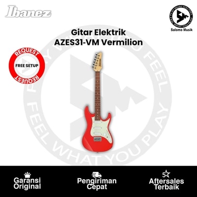 Gitar Elektrik Ibanez AZES31-VM Vermilion Original