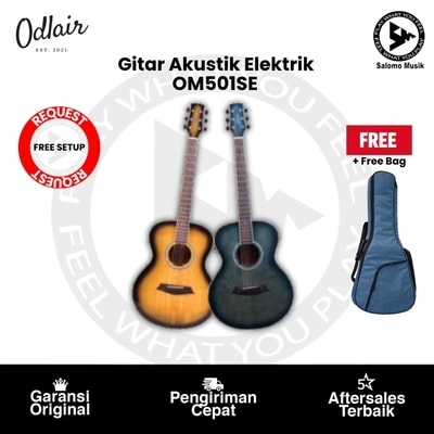 Gitar Akustik Elektrik Odlair OM501SE Dreadnought Denim Series Varian Warna + Free Bag
