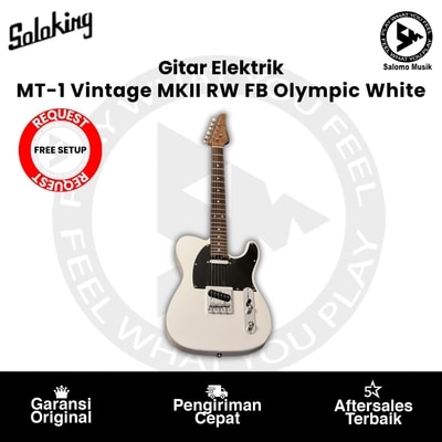 Gitar Elektrik Soloking MT-1 Vintage MKII Roasted Maple Neck Rosewood FB Olympic White