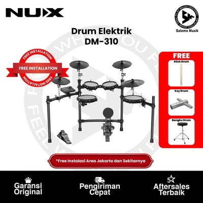 Drum Elektrik NUX DM-310 Drum Elektrik Set + Free Bangku + Free Stick