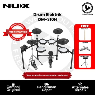 Drum Elektrik NUX DM-310H All Mesh Head Digital Drum Kit + Free Bangku + Free Stick
