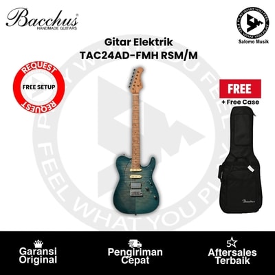 Gitar Elektrik Bacchus Andre Dinuth Signature Series TAC24AD-FMH-RSM/M TBB Original + Free Bag