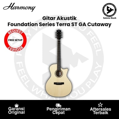 Gitar Akustik Harmony Foundation Series Terra ST GA Cutaway Natural Satin