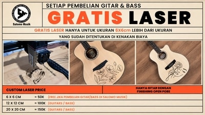 Beli Gitar & Bass, Dapet Laser Engraving Gratis?