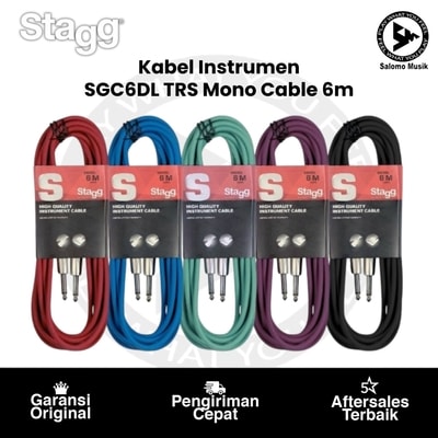 Kabel Instrumen STAGG SGC6DL Deluxe 6M/20FT Varian Warna