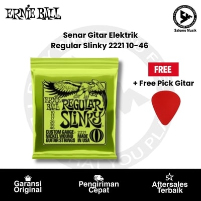 Senar Gitar Elektrik Ernie Ball Regular Slinky 2221 10-46