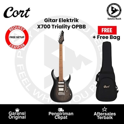 Gitar Elektrik Cort X700 Triality OPBB Varian Warna + Free Bag + Free Request Set Up