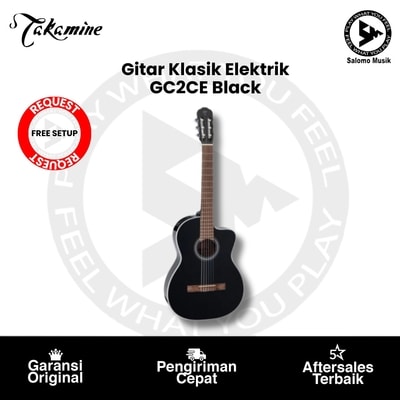 Gitar Klasik Elektrik Takamine GC2CE Black + Free Request Set Up