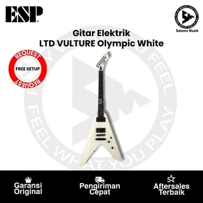 Gitar Elektrik ESP LTD VULTURE Olympic White Original + Free Request Set Up