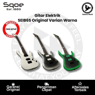Gitar Elektrik Sqoe SEIB6S Original Varian Warna + Free Request Setting