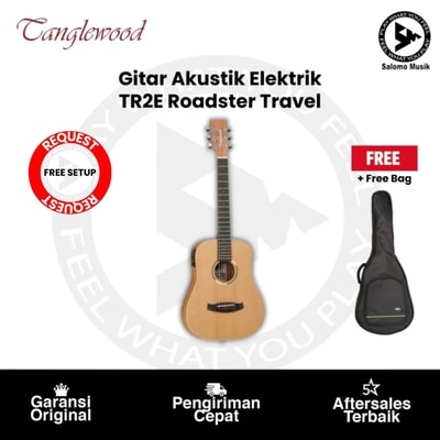 Gitar Akustik Elektrik Tanglewood TR2E Roadster Travel Original + Free Bag