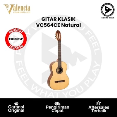 Gitar Klasik Valencia VC564CE Natural Original