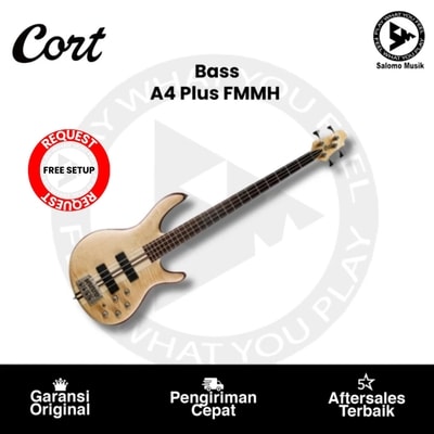 Bass Elektrik Cort A4 Plus FMMH Bass Artisan Series Open Pore Natural
